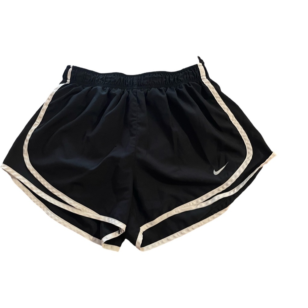 Nike Women's Black and White Athletic Shorts
